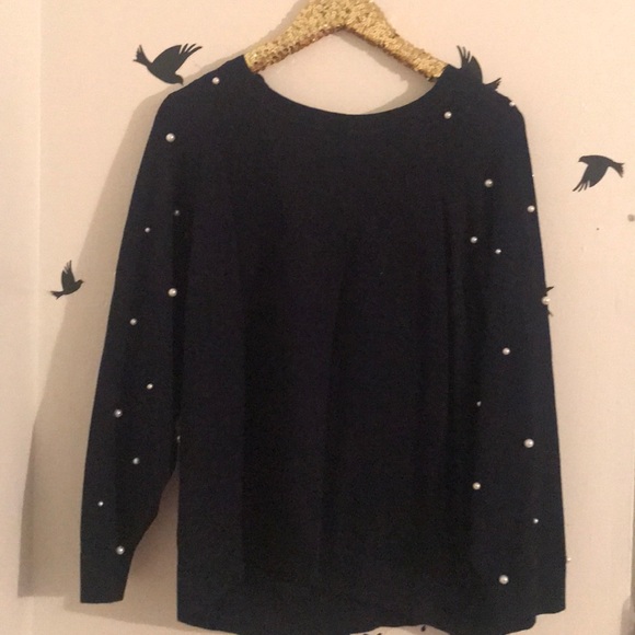 NWOT Zara Sweater with Pearl Accents - Picture 2 of 5